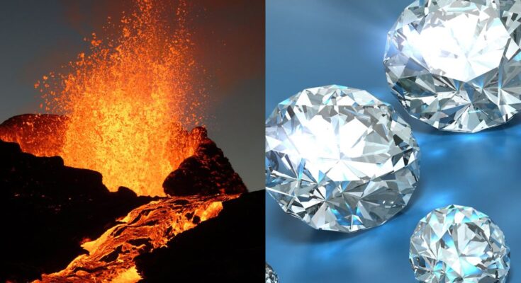 Una gran erupción provoca que 'fuentes de diamantes' surjan de la corteza terrestre