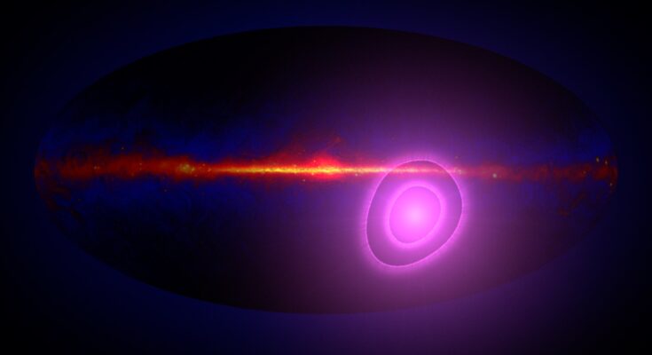 El telescopio espacial Fermi de rayos gamma encuentra una característica sorprendente de rayos gamma más allá de nuestra galaxia