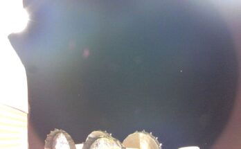 a few pieces of metal equipment can be seen on a spacecraft. most of the image is filled with the blackness of space