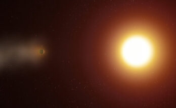Este planeta distante tiene una cola parecida a la de un cometa de 350.000 millas de largo.