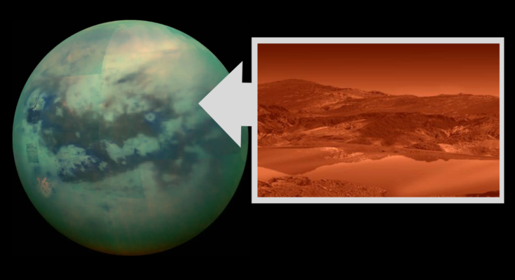 (Left) A view of saturn