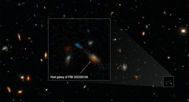 Un grupo de galaxias raras ha detectado una misteriosa y rápida ráfaga de radio