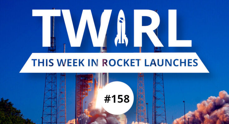 The TWIRL logo in front of a Delta IV Heavy