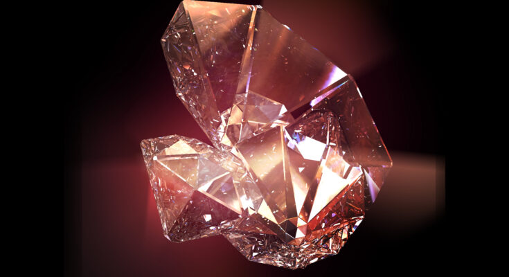 an illustration of a sparkling diamond