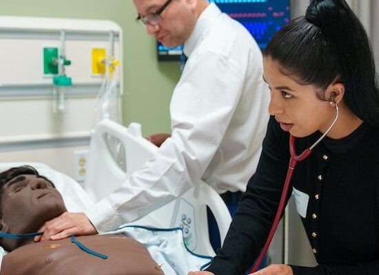 Students using the new College of Health Science facilities
