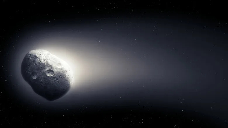 La impresión del artista del cometa volador
