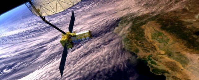 Satélite en la tierra