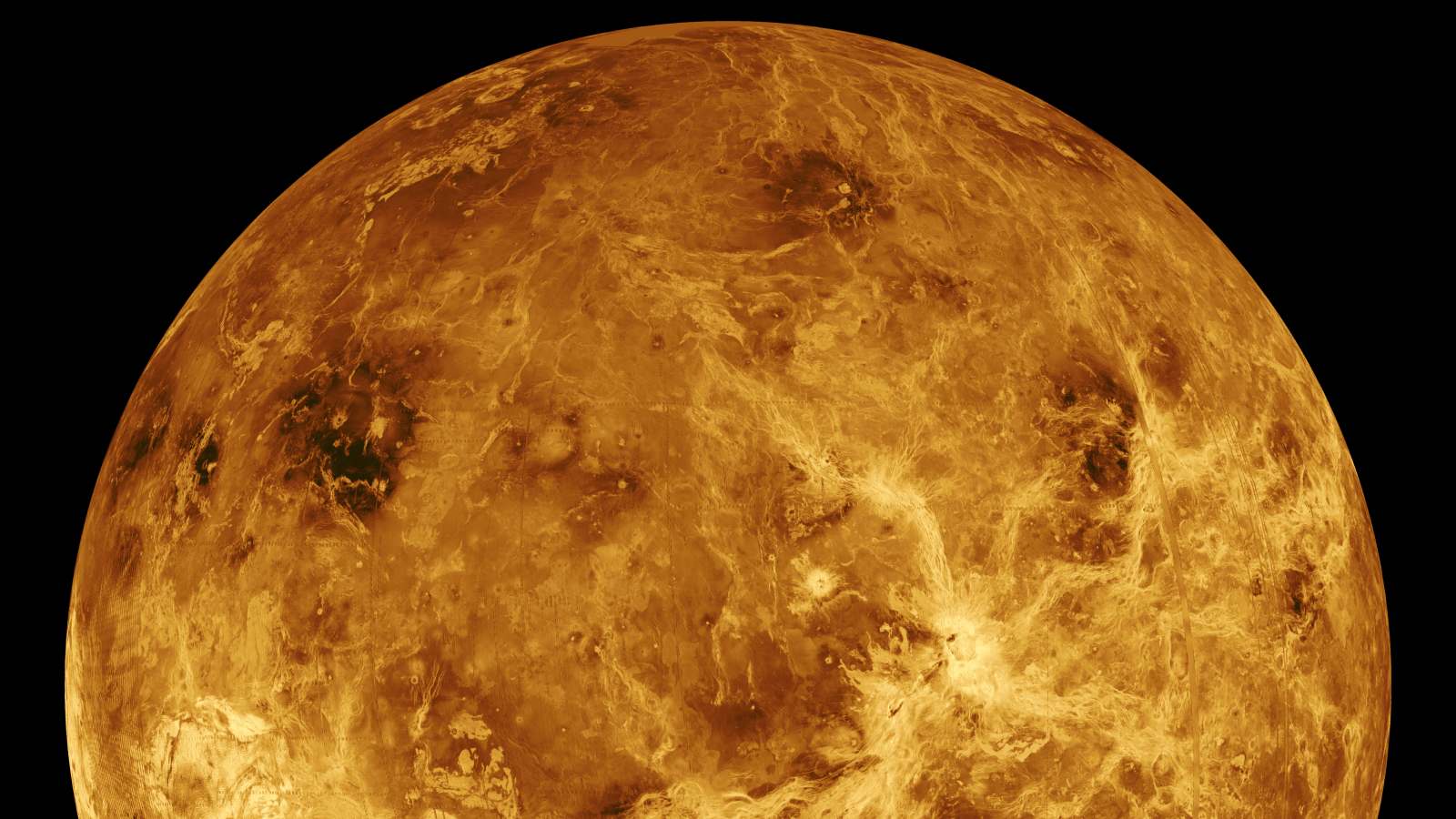 Vista global de la superficie de Venus.
