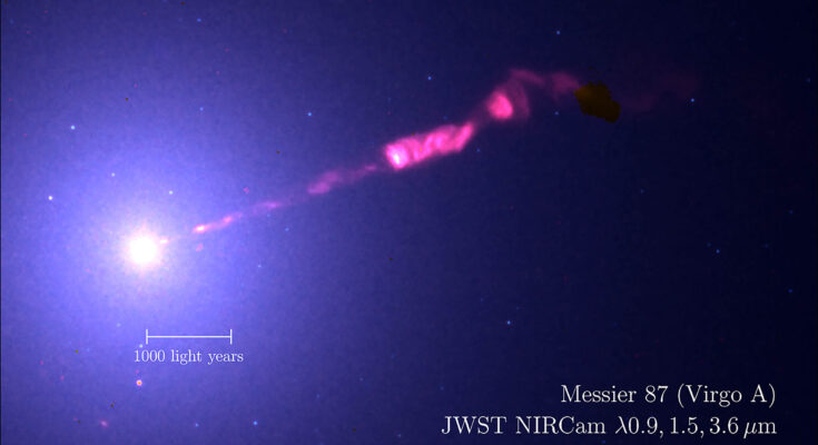 La web captura una imagen detallada del Jet Black Hole de Galaxy M87