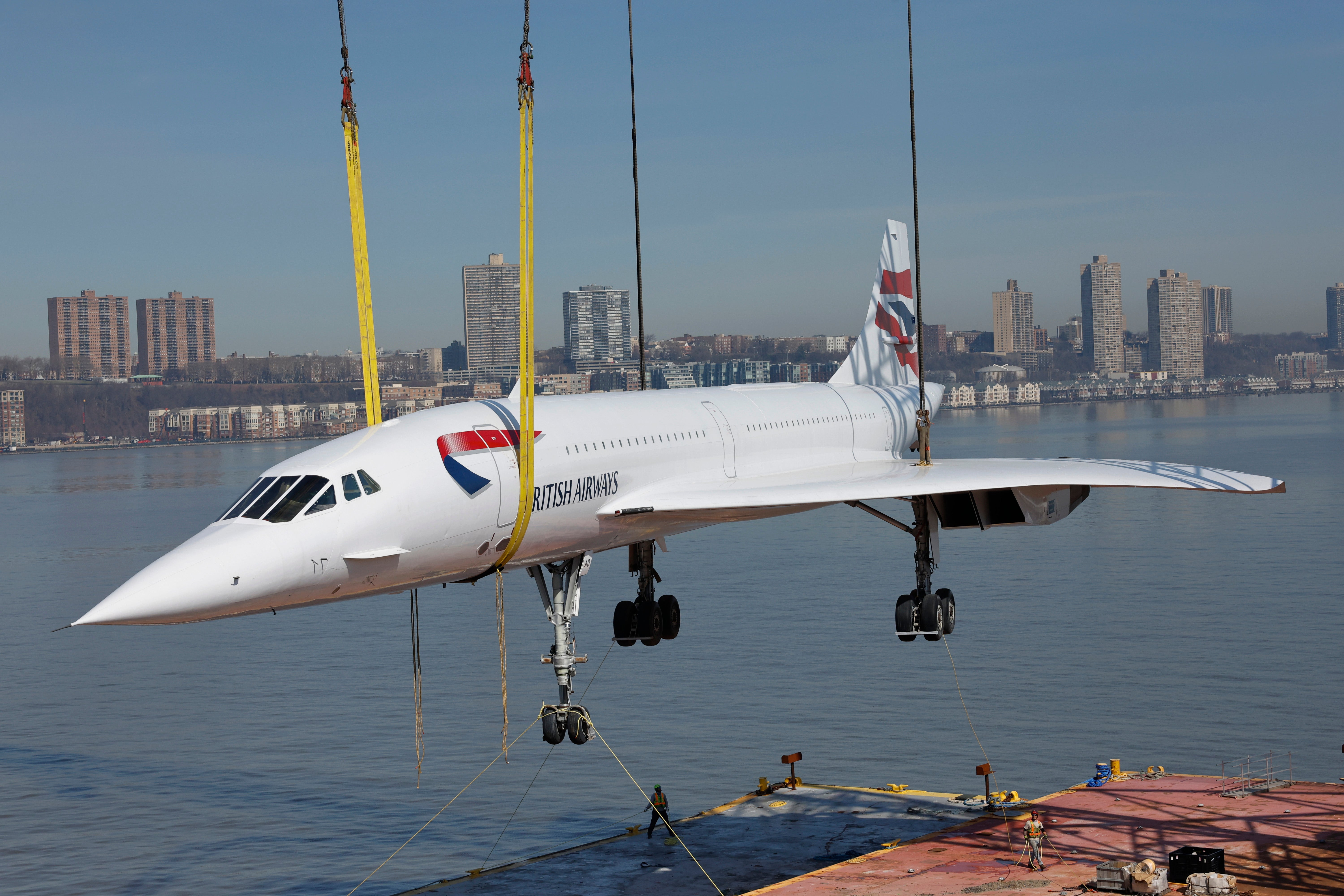 Un avión Concorde de British Airways retirado, fotografiado en 2024