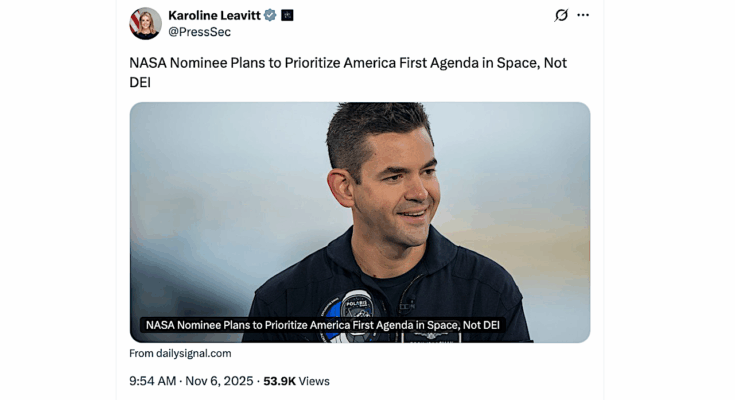 White House Hits NASA With DEI Snark