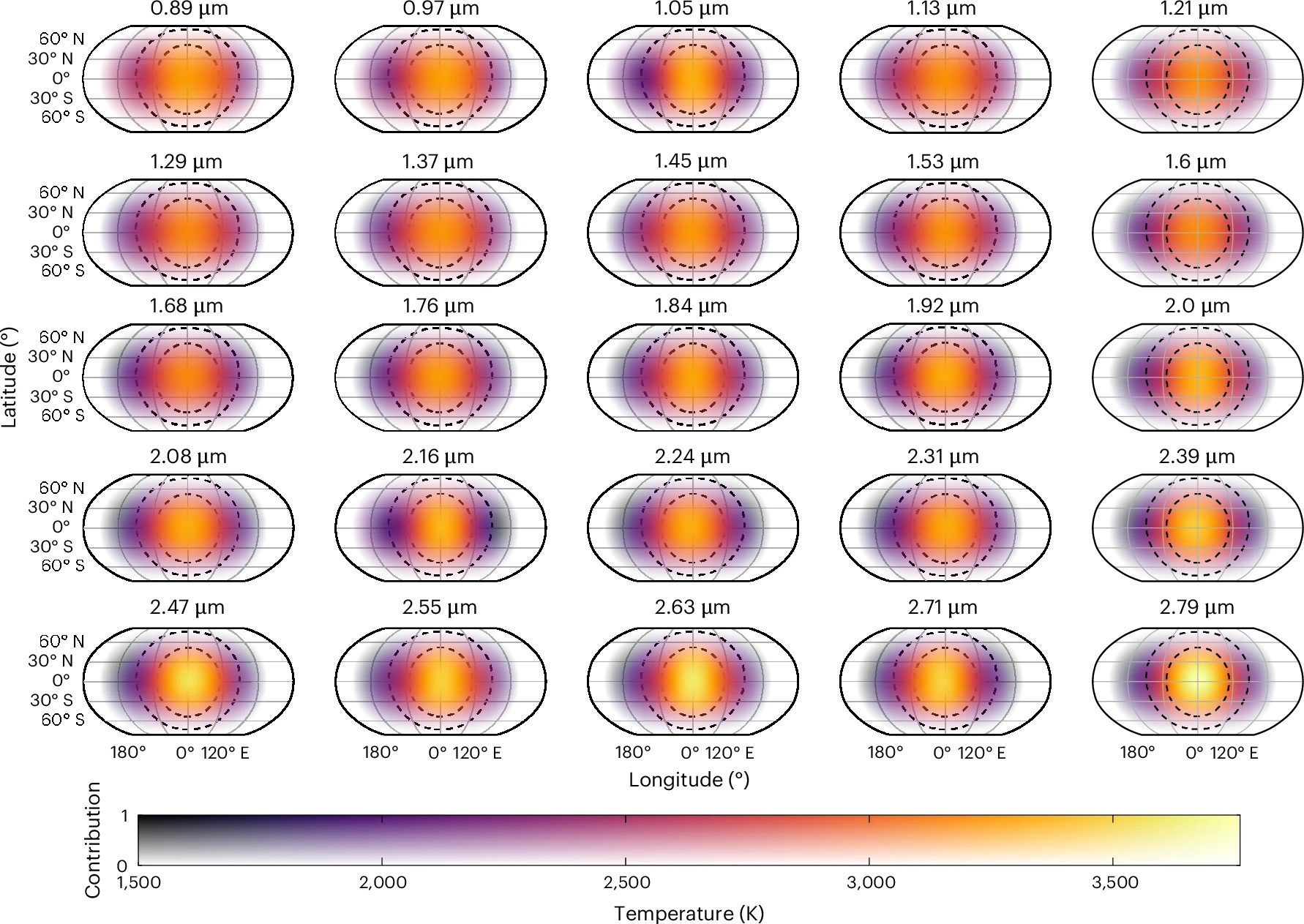 Una serie de observaciones de longitud de onda de luz para WASP-18B