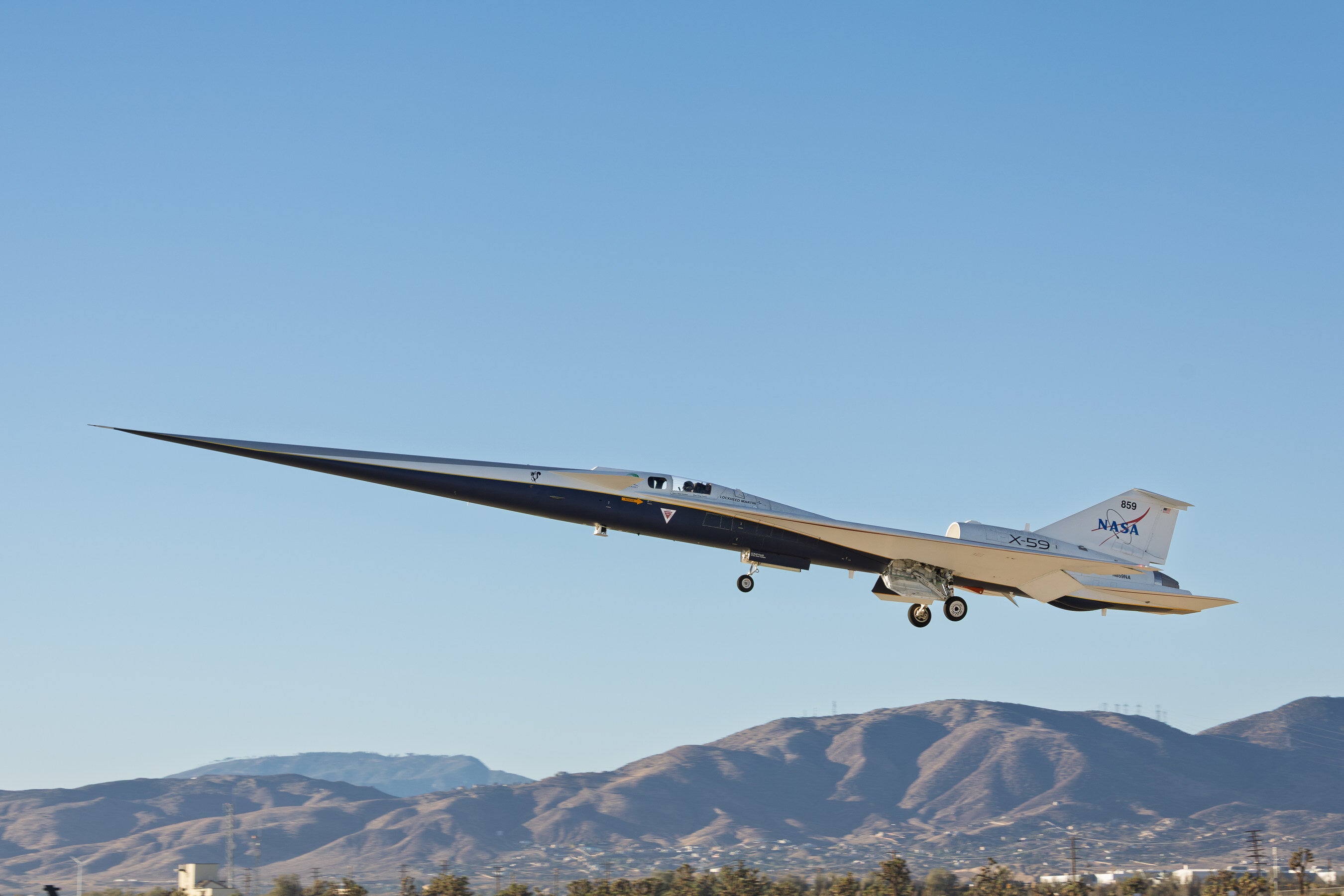 Lockheed Martin y la NASA completaron con éxito el primer vuelo de prueba del 'silencioso avión supersónico' X-59 a principios de esta semana.