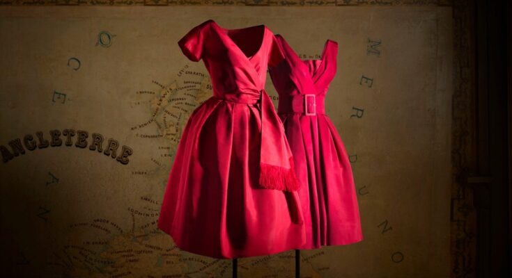 Christian Dior, boutique, circa 1957 (left) and Azzedine Alaïa haute couture 1958 (right)