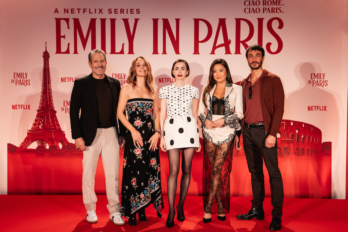 Conferencia de prensa en Venecia de la quinta temporada de 'Emily in Paris'