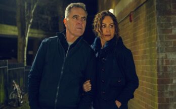 James Nesbitt and Minnie Driver look down an alleyway