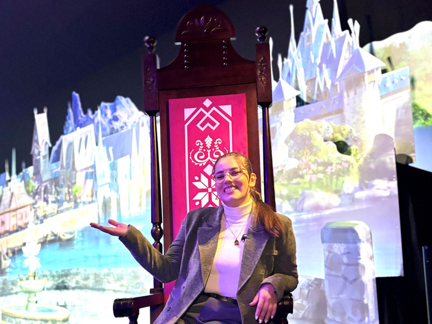 Doreen en la exposición mundial de aventuras de Disney