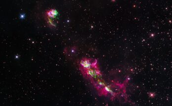 Explosión estelar espacial del Hubble incendia las nubes