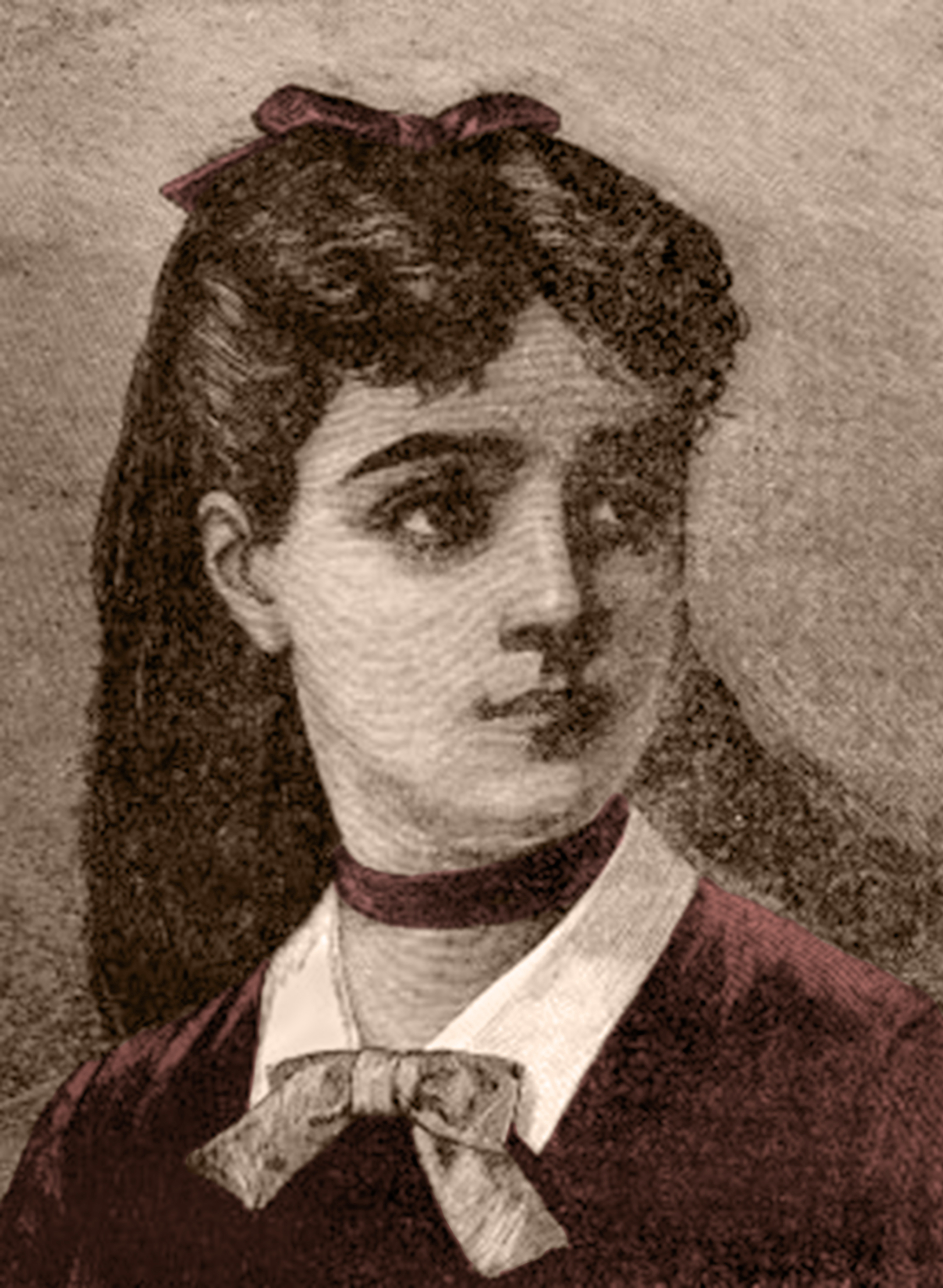 Retrato en color de Marie-Sophie Germain cuando era joven.