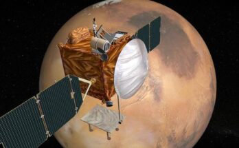 Una representación del Mars Orbiter