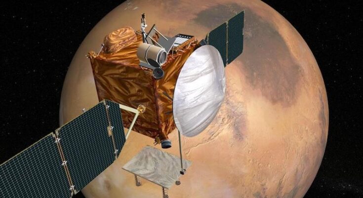 Una representación del Mars Orbiter