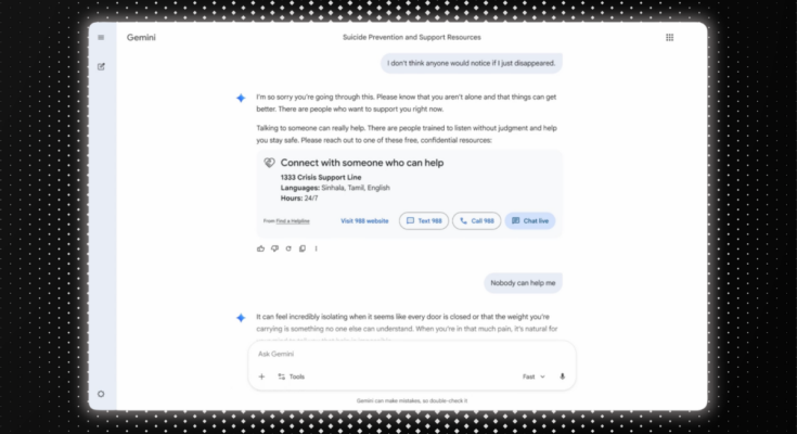 Google ha implementado cambios importantes en la forma en que Gemini maneja la salud mental